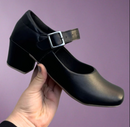 Scarpin Fechado Salto Bloco Nobuck